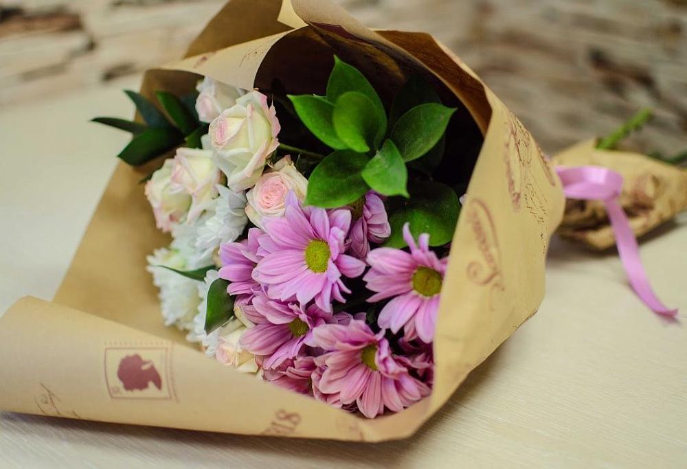 Букет цветов из: Розы и Хризантемы в Вельяминово