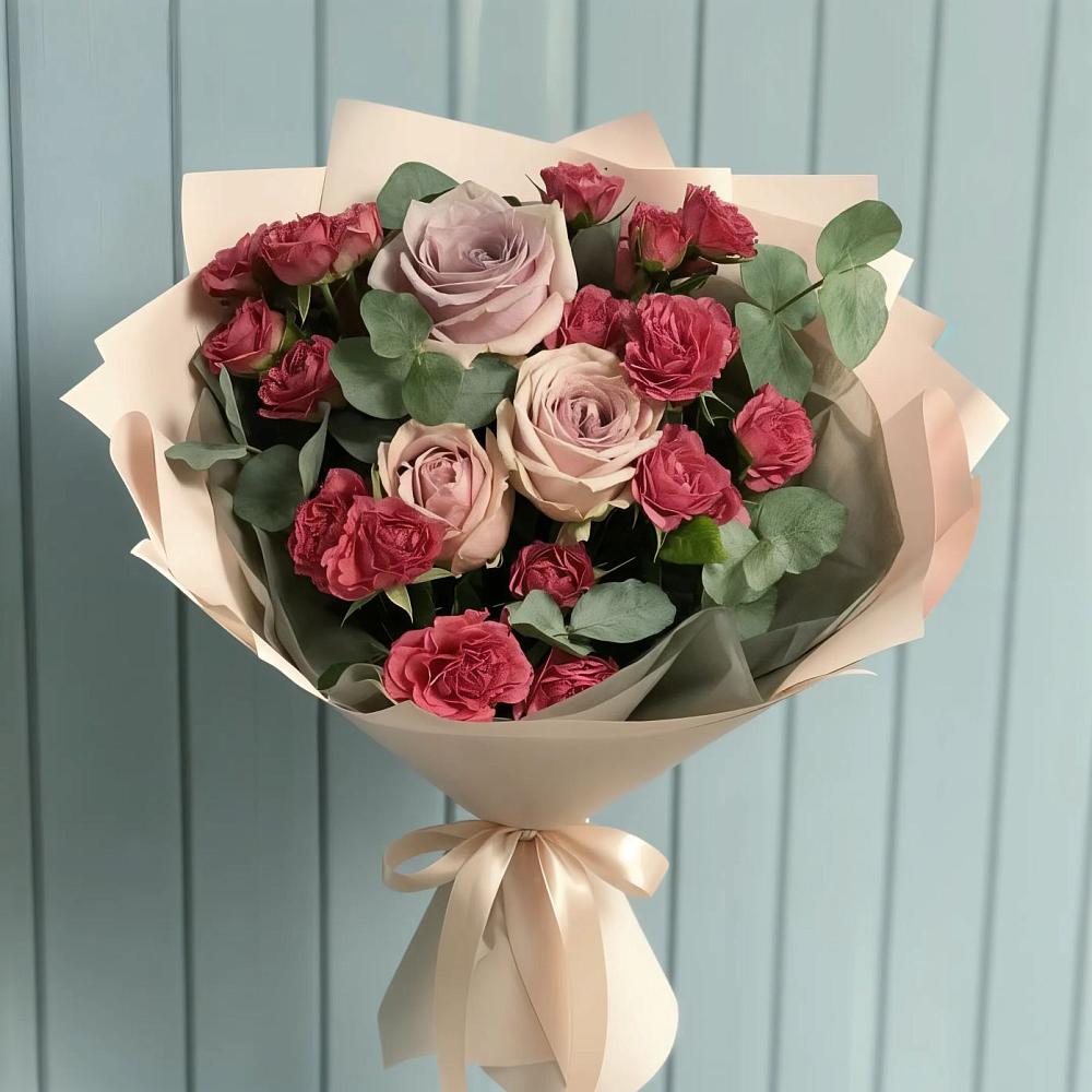 Букет цветов из: Гвоздики и Розы в Вельяминово