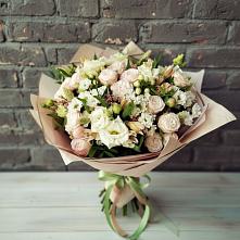 Букет цветов из:  Альстромерии, Розы и Хризантемы #REPLACE_PRED# Вельяминово