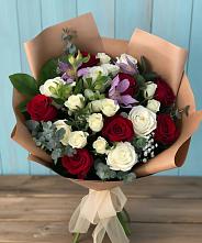 Букет цветов из:  Розы и Альстромерии #REPLACE_PRED# Вельяминово