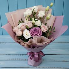 Букет цветов из:  Розы и Лизиантусы #REPLACE_PRED# Вельяминово