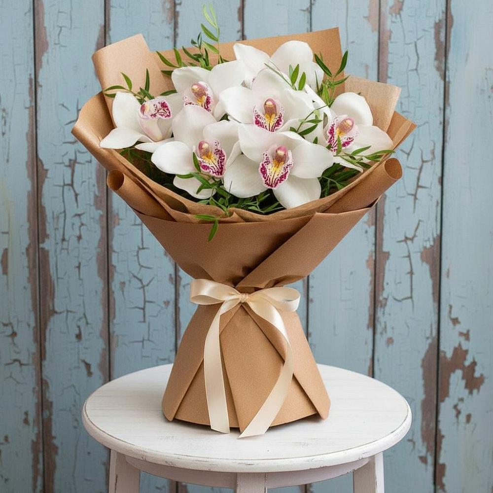 Букет цветов из: Орхидеи и Розы в Вельяминово
