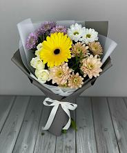 Букет цветов из:  Розы, Герберы и Хризантемы в Вельяминово