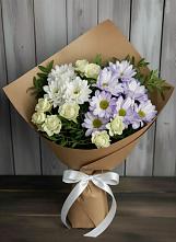 Букет цветов из:  Хризантемы и Розы в Вельяминово