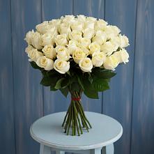 Букет 51 Белая роза Эдлесс Лав в Вельяминово