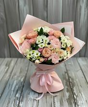 Букет цветов из:  Гвоздики, Розы и Хризантемы в Вельяминово