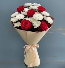 Букет цветов из:  Розы и Хризантемы в Вельяминово