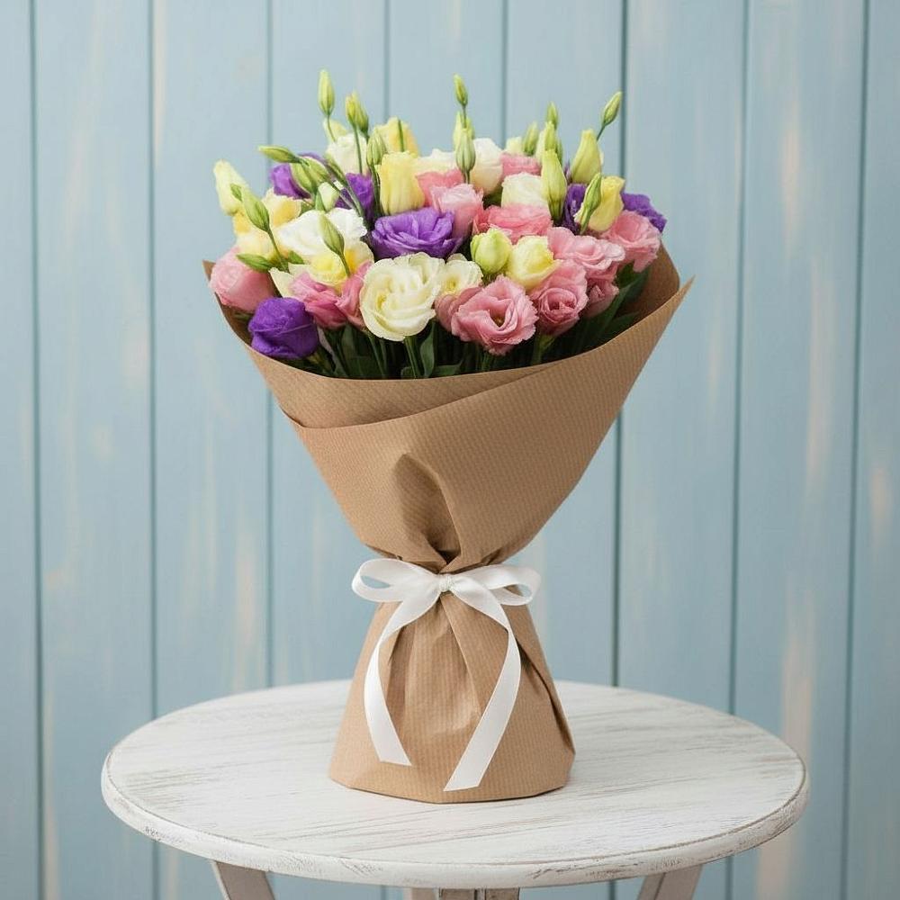 Букет цветов из: Лизиантусы в Вельяминово