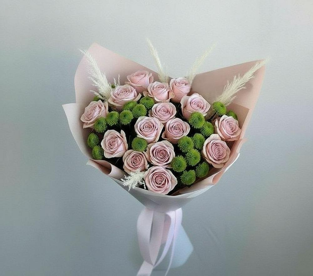 Букет цветов из: Розы и Хризантемы в Вельяминово