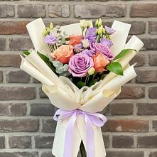 Букет цветов из:  Лизиантусы и Розы #REPLACE_PRED# Вельяминово