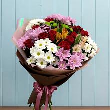 Букет цветов из:  Розы, Хризантемы и Альстромерии в Вельяминово