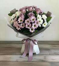 Букет цветов из:  Хризантемы и Розы в Вельяминово