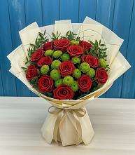 Букет цветов из:  Розы и Хризантемы в Вельяминово