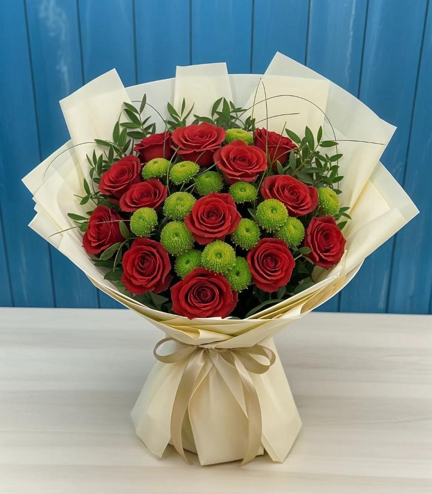 Букет цветов из: Розы и Хризантемы в Вельяминово