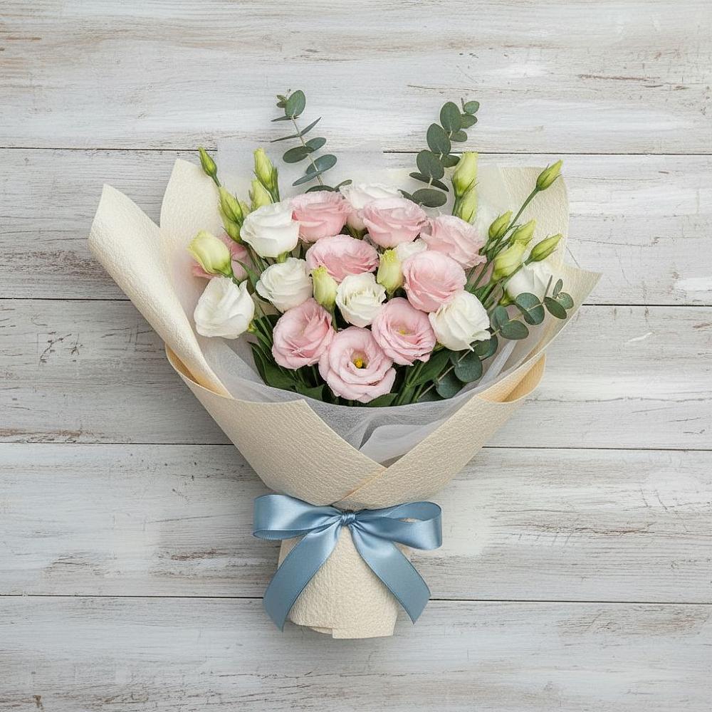 Букет цветов из: Лизиантусы в Вельяминово